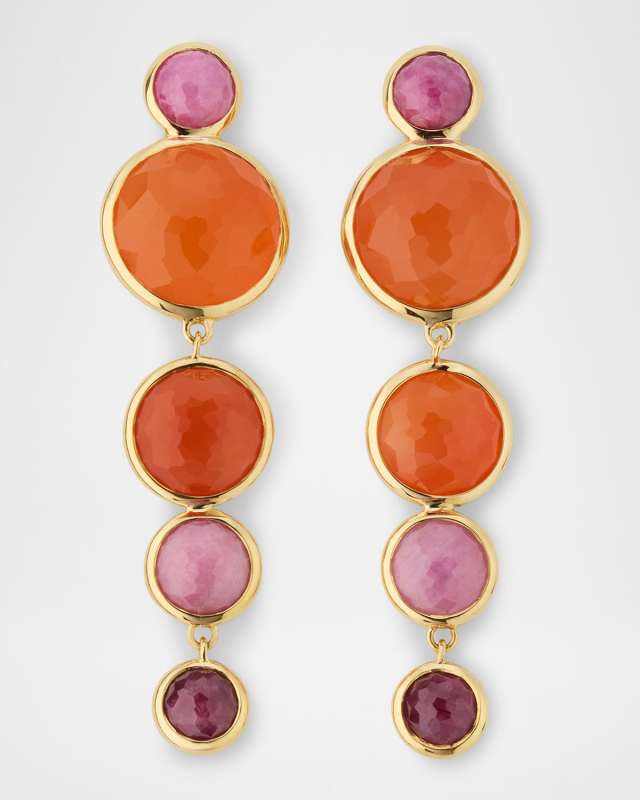 Lollipop 18K Yellow Gold 5-Stone Icicle Drop Earrings